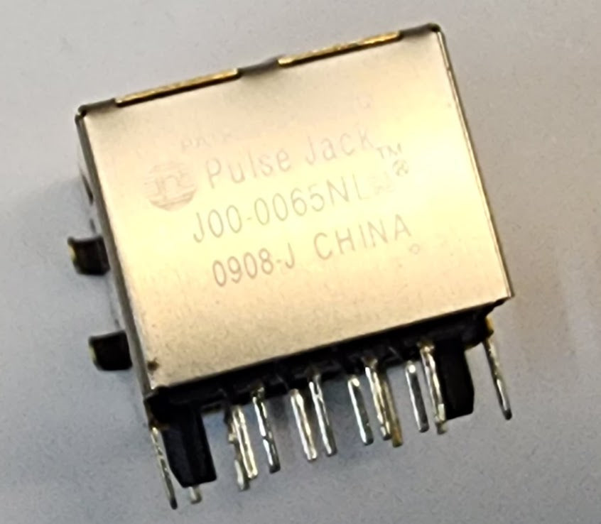 J00-0065NL  Pulse Jack Ethernet with magnetics
